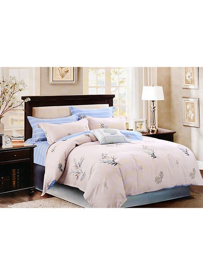 اشتري طقم ساتان قطني مكون من 6 قطع قطن Baby Blue-Rose 240×260سم في مصر