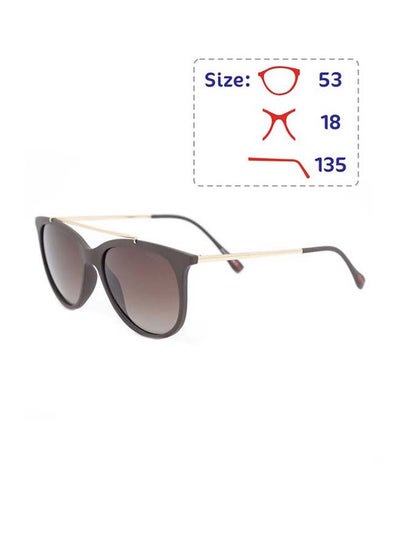 Buy Full Rim Polarized Oval Shape UV Protection Sunglasses - Lens Size: 53 mm - Brown in Saudi Arabia