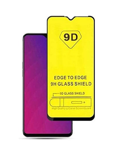 اشتري لاصقة 9D من الزجاج بالتصاق كامل من الحافة للحافة لحماية شاشة هاتف أوبو A7 شفاف - أسود في مصر