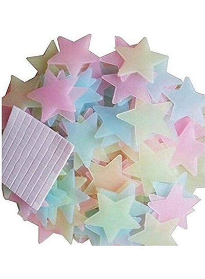 Buy 3D Star Glow In The Dark Luminous Ceiling Wall Stickers Kids Baby Bedroom Multicolour 46grams in Egypt