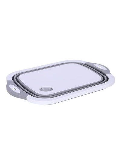 Buy Plastic Foldable Cutting Board With Silicone Handle Grey 54grams in Egypt