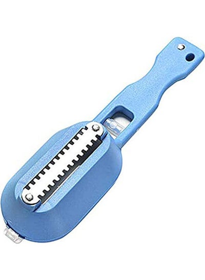 اشتري Solution Fish Scale Remover With Cutting Knife Blue في مصر