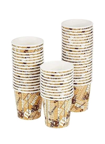 Buy 250-Piece Paper Tea Cups Multicolour in UAE