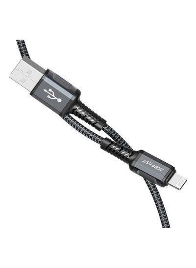 Buy C1-02 USB-A To Lightning Aluminum Alloy Charging Data Cable Grey in Egypt