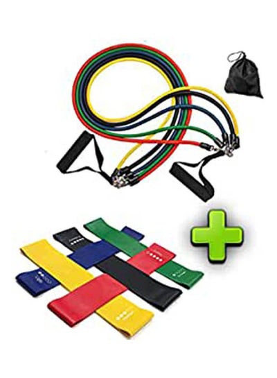 Buy 11Pcs Resistance Ropes With 5 Leg Ankle Straps For Fitness And Home Workouts Carry Bag in Egypt