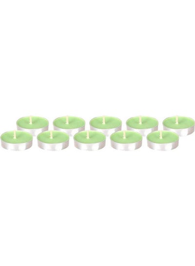 Buy Cup Tealights Set With Apple Scent, 10 Pieces Green in Egypt