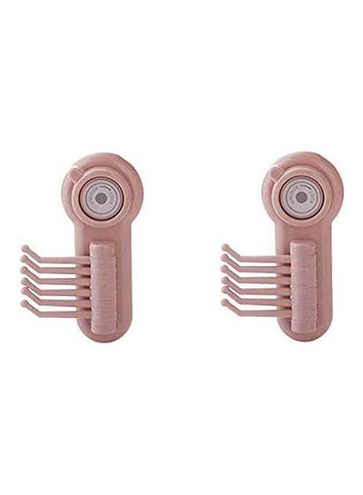 Buy 2Pcs Strong Vacuum Sucker 6 Claw Hook Wall Decorative Pink 13x5.7cm in Egypt