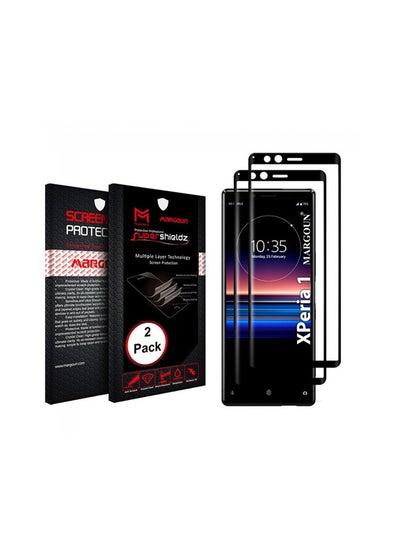 Buy 2-Piece 3D Screen Protector For Sony Xperia 1 Clear/Black in UAE