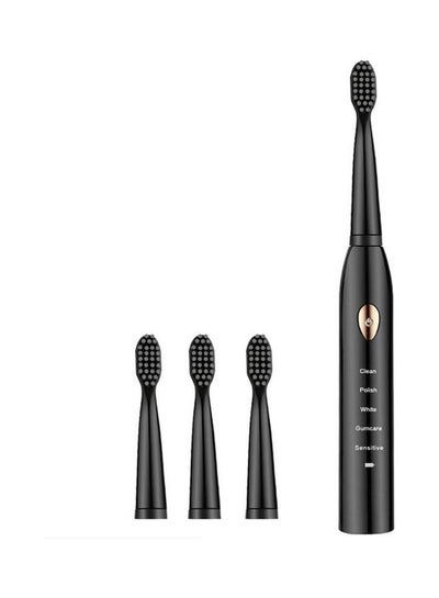 Buy Ultrasonic Sonic Electric Toothbrush Black 21x9.3x3.3cm in Saudi Arabia