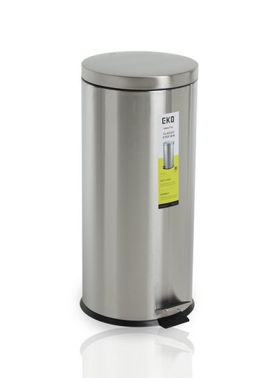 اشتري EKO Basic Pedal Bin Silver/Black 29x29x65cm في الامارات