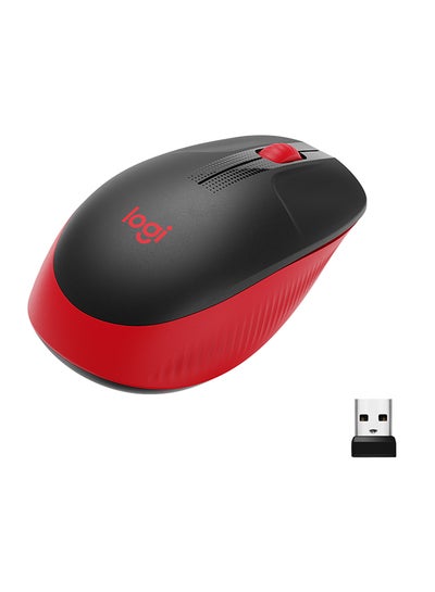 Buy Wireless Mouse M190, Full Size Ambidextrous Curve Design, 18-Month Battery With Power Saving Mode, USB Receiver, Precise Cursor Control Red in Egypt