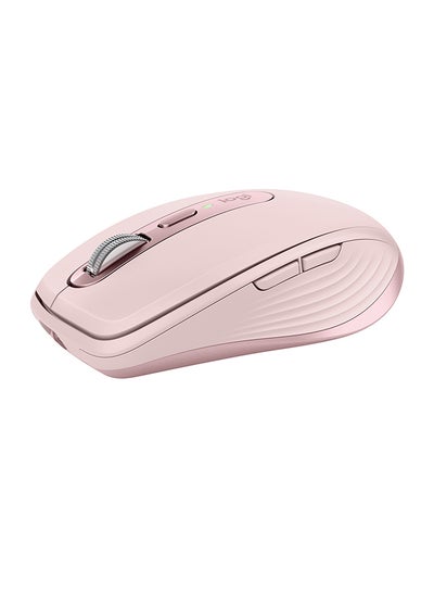 Buy MX Anywhere 3 Compact Performance Mouse – Wireless, Magnetic Scrolling, Ergonomic, 4000DPI Sensor, Custom Buttons, USB-C, Bluetooth, Windows PC, Linux, Chrome Rose in Egypt