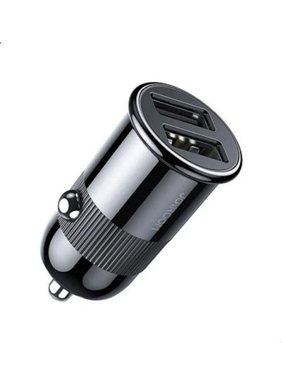 Buy 3.1A Mini Dual-Port Fast Car Charger With Type-C Usb Cable Black in Egypt
