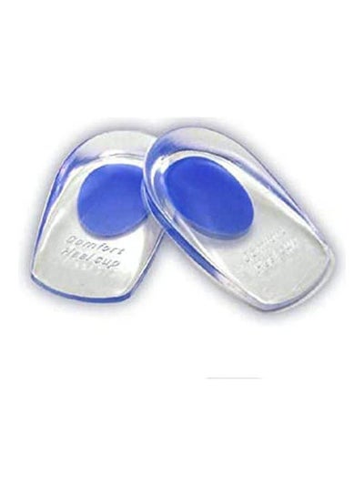اشتري Soft Silicone Increase Heel Support Pad Cup Gel Shock Cushion Orthotic Insole Plantar Care Blue في مصر