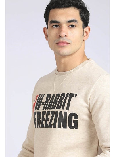 Buy Rabbit Freezing Inner Fleece Sweatshirt Heather Beige in Egypt