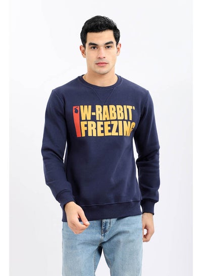 Buy Rabbit Freezing Inner Fleece Sweatshirt Navy Blue in Egypt