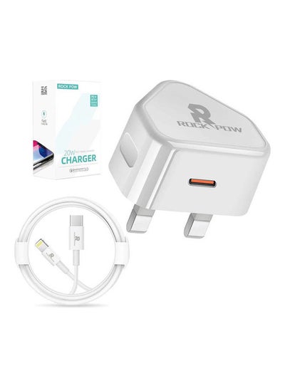 اشتري PD20W iPhone Charger USB C Charger Set for iPhone 13 Pro, iPad 2021 أبيض في السعودية