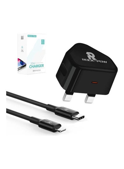 Buy PD 20W USB C Charger Set for iPhone 13 Pro,iPad 2021 Black in UAE