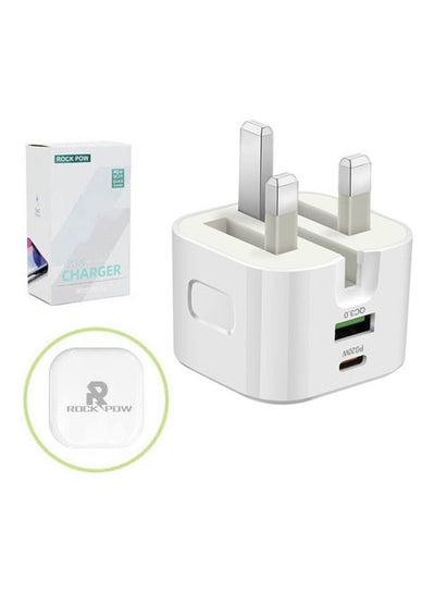 اشتري 20W UK Type C Fast Charger Adapter White في الامارات