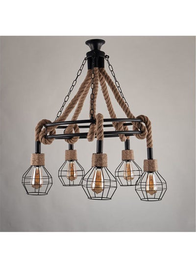 Buy Modern ropes chandelier Black 50X45cm in Egypt