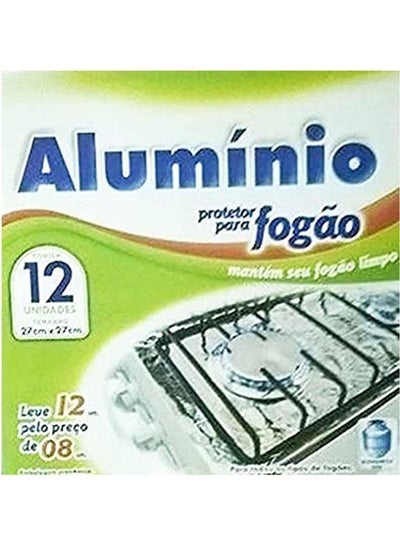 Buy Disposable Oven Aluminum Foil Stove Protector Square Shape Clear in Egypt