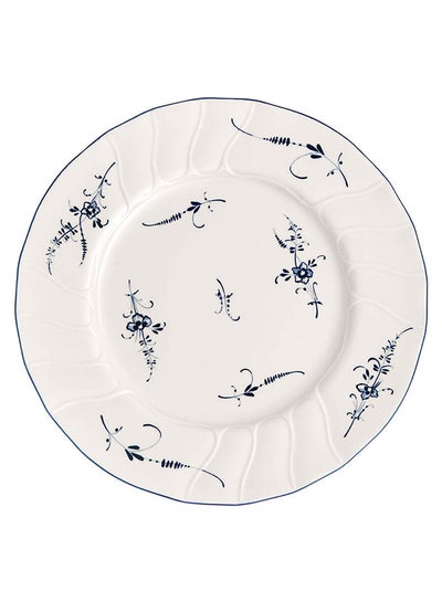 Buy 6-Piece Old Luxembourg Dinner Plate Set White/Blue 26cm in UAE
