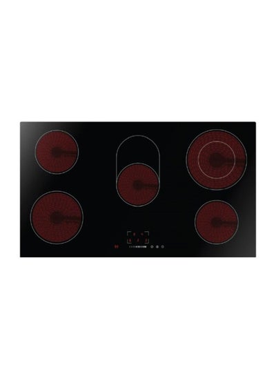 Buy Ceramic Hob Schott Glass 9 Stage Power Sensor Touch Auto Safety Switch MCHV848 Black/Red in UAE