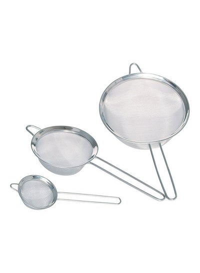 Buy Stainless Steel Strainer Set- 3 Pieces Silver 120grams in Egypt