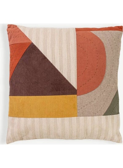 Buy Donna Hand Stitched Embroidered Filled Cushion Multicolour 50x50cm in UAE