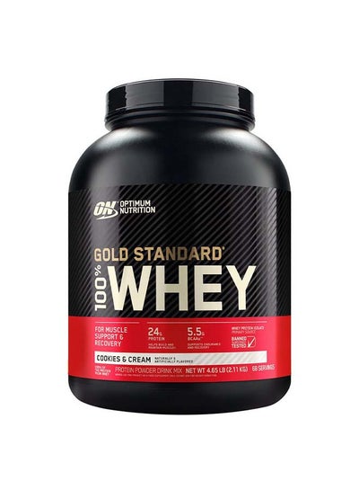 اشتري Gold Standard 100 Percent Whey Protein - Cookies And Cream - 2.11 Kilogram في الامارات