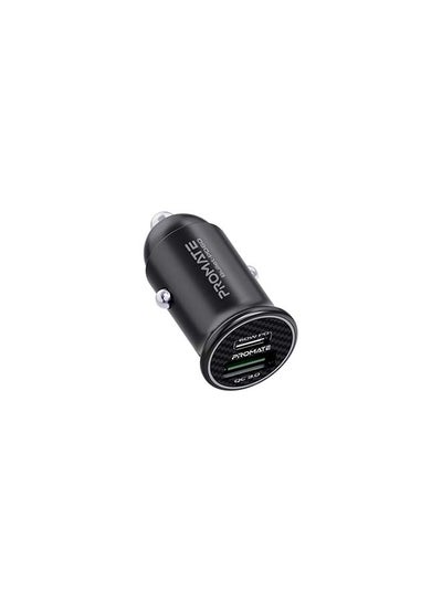 Buy RapidCharge Mini Car Charger with 60W PD & Quick Charge 3.0 Black in Saudi Arabia