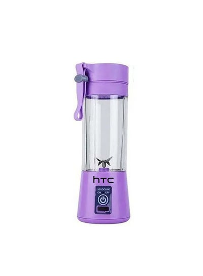 Buy Mini Portable Blender And Electric Mixer Food Processor 380.0 ml 3.7 W HTC-122B Purple in UAE