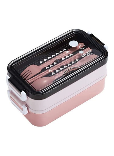 Buy Leakproof Lunch Box Polypropylene Pink 22x11x12cm in UAE