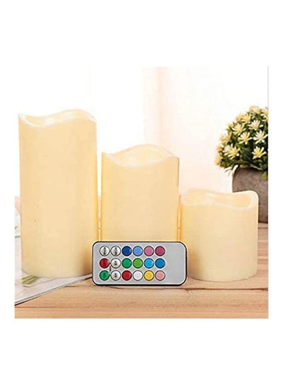 Buy 12 Color Changing Candles Real Wax Flameless With Remote Control Timer Multicolour in Saudi Arabia