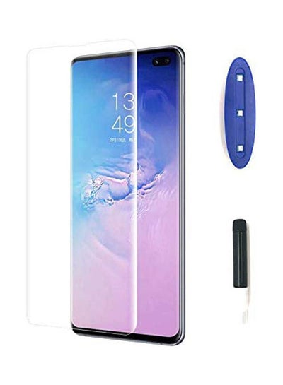 اشتري Plus (S10Plus) Nano Liquid Uv Full Glue Tempered Glass Nano Optics Curved For Samsung Galaxy S10 Clear في مصر