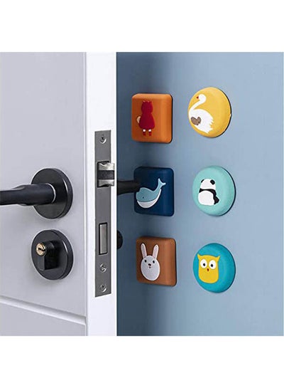 اشتري Door Stopper Wall Protector 6 Pcs Multicolour في مصر