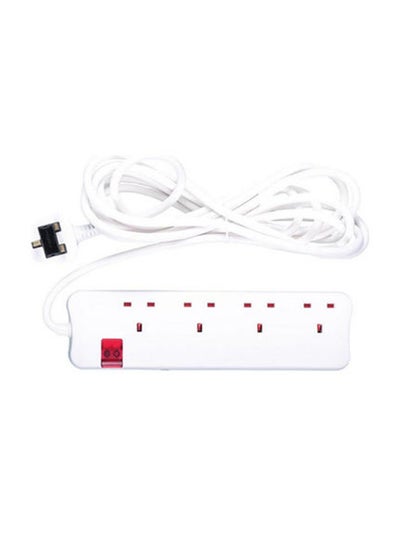 Buy 4-Socket Power Extension Cord White 5meter in Saudi Arabia