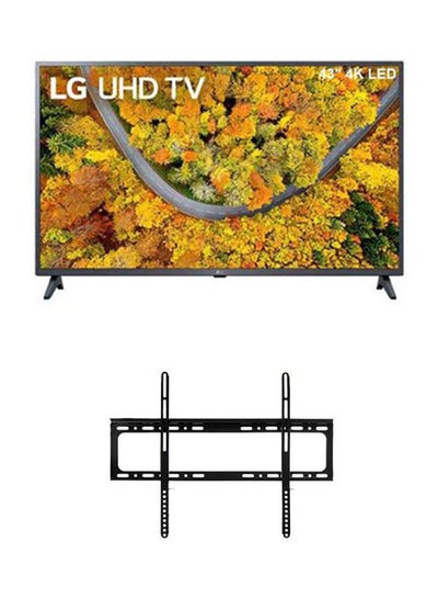 Buy Uhd Tv 43 Inch Up75 Series 4K Active Hdr Webos Smart Ai Thinq  With Flat Panel Tv Wall Mount Bracket 20 X 26 Cm Black 43UP7550PVG /bundle/Gift Black in UAE