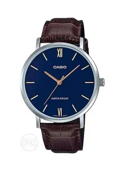 اشتري Men's Leather Analog Watch MTP-VT01L-2BUDF في مصر