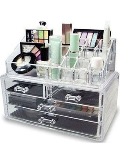 Buy Cosmetic Makeup Organizer Box - 4 Drawers Clear in Egypt