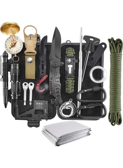 Buy 22-Piece Professional Survival Gear Equipment Tools Set 17x10x5cm in UAE