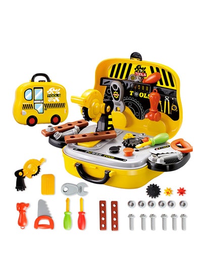 اشتري 31 Piece Kids Tool Set Pretend Play Disassembly Tool Box For Toddlers Boys and Girls Gift 28x25x37.5cm في السعودية