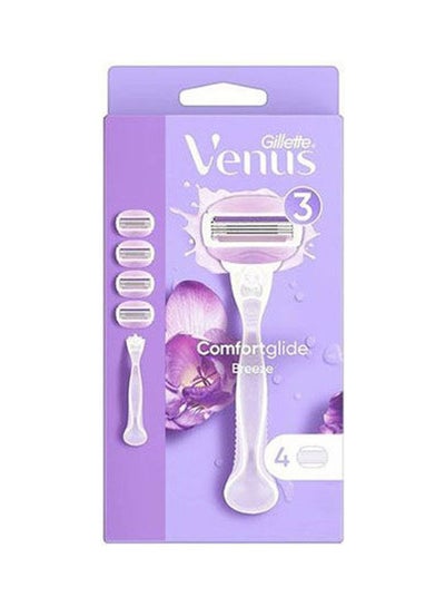 Buy Venus Comfort Glide Breeze Razor With 4 Cartridges Multicolour in Egypt