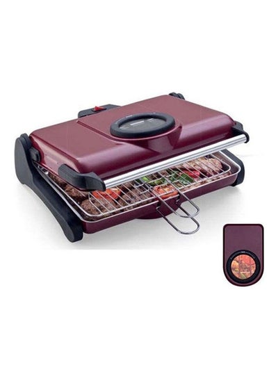 Buy Electric Grill With Lens 1200.0 W AB661 Red-Black in Egypt