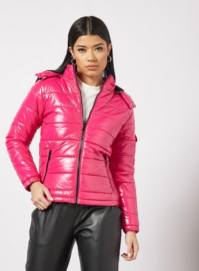 Buy Hoodie Jacket Dark Pink in Saudi Arabia