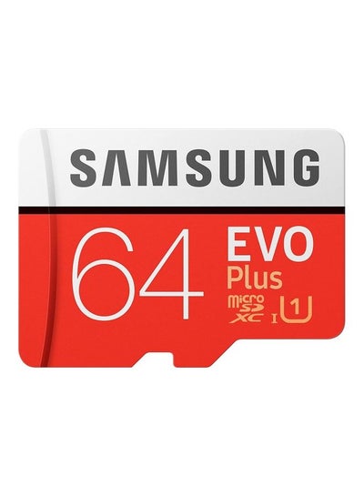 Buy Evo Plus 64GB Micro SD SDXC Card + Adaptor Class 10, U1upto100MB/s MB-MC64H 64.0 GB in Saudi Arabia