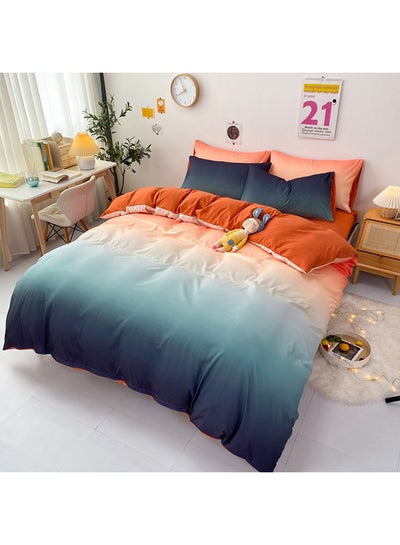 اشتري 4-Piece Quilt Cover Bedding Set Polyester Multicolour 180x220centimeter في السعودية