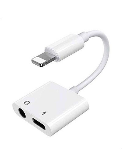 Buy Ben Series Lightning Audio And Charging Cable White in Egypt
