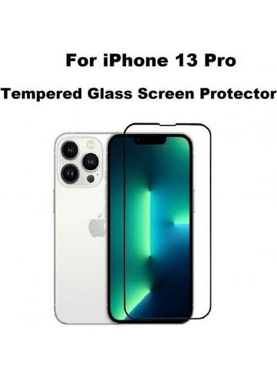 Buy IPhone 13 Pro 6.1 9d+ Full Glue Tempered Glass Screen Protector Black in Egypt