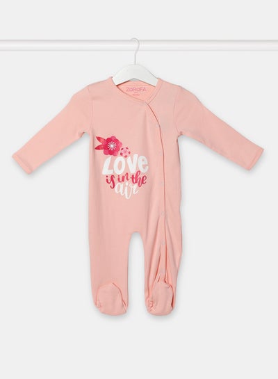 Buy Printed Sleepsuit Pink Peach in UAE